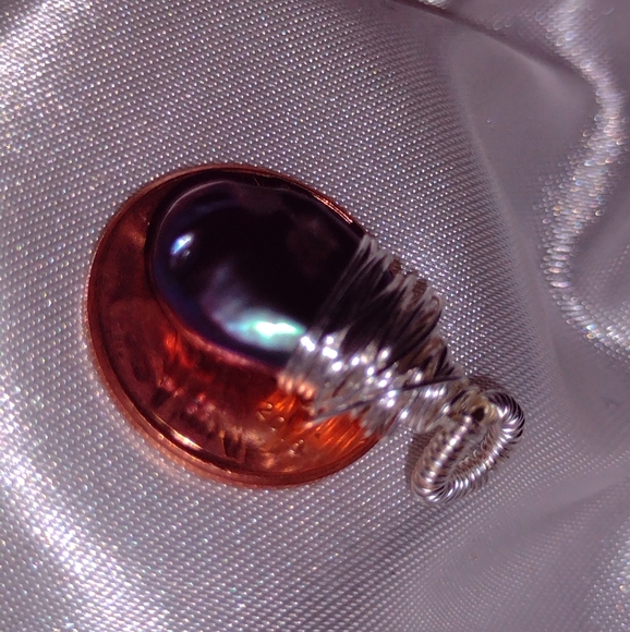 Tahitian Blister Pearl Set in Sterling Silver Diam - Picture 14 of 15